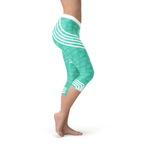Turquoise Sports Capri Leggings - Image 2