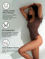 European And American Square-neck Cinched Corset Close-fitting Seamless Short Sleeve T-back - Image 5
