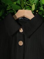 Summer Solid Color Off Shoulder Loose Women's Shirt And Shorts Casual Set - Image 3