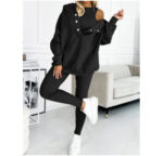 Women's Solid Color Vest Hoodie And Pants Set - Image 7