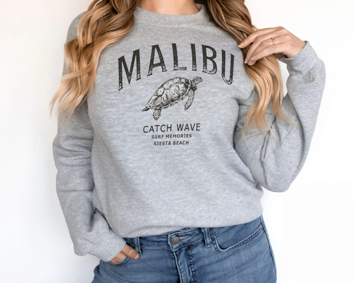 Women's Fashionable Solid Color Printed Long Sleeved Sweatshirt - Image 3