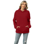 Casual Hooded Pocket Sweatshirt Women - Image 3