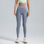 No Awkward Line Peach Butt Yoga Pants High Waist Tummy Control Running Sports Leggings - Image 4
