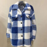 Women's Fashion Jacket Button Plush Coat - Image 2
