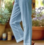 Women's Loose And Simple Solid Color Fashion Casual Pants Straight-leg Trousers - Image 10