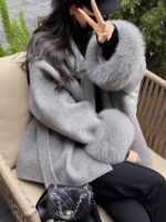 Fox Fur Double-sided Cashmere Coat - Image 6