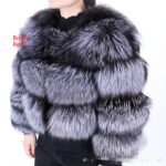 Warm Short Raccoon Fur Women's Clothing Leather Fur Coat - Image 6