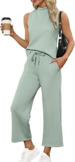 Sleeveless Top Wide Leg Cropped Pants - Image 8