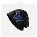 Lazy Pile Heap Cap Children Solid Color Curling Sleeve Cap Butterfly Retro - Image 5