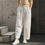 Linen Washed Artistic Women's Pants Baggy Pants - Image 5