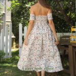 Women's Off Shoulder Strapless Floral Dress - Image 10