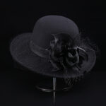 Net Yarn Flowers Woolen Basin Hat Female European And American French Hepburn Style - Image 7