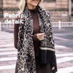 Leopard Print Artificial Cashmere Scarf Women's Warm Scarf Winter