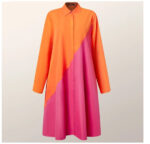 Ladies Shirt Long Sleeve Solid Color Simple Mid Length Dress - Image 10