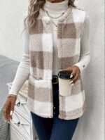 Loose Plaid Coat - Image 3
