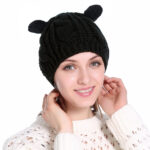 Autumn Winter Cat Ear Knit Beanie - Image 2