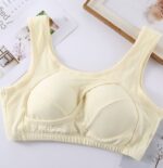 Plus Size Women Bra Ladies Cotton Quake-Proof Underwear Sleep Tops No Buckles Non Wire Lingerie With Removable Padded - Image 2