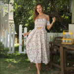 Women's Off Shoulder Strapless Floral Dress - Image 7