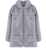 Plush padded hooded lady mink short fur coat - Image 4