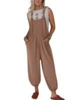 Women's Casual Pocket Long Jumpsuit - Image 4