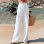 Loose And Thin Cotton And Linen Women's Drape High-waist Straight Long Pants - Image 6