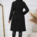 Women's Belted Winter Coat - Image 3