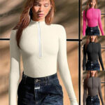 Fashion Long Sleeve Zipper Jumpsuit Seamless Slimming Shapewear For Women Romper - Image 2