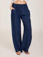 Women's Casual Cotton And Linen Loose Yoga Pants - Image 4