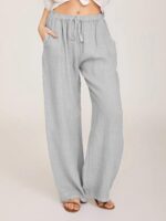 Women's Casual Cotton And Linen Loose Yoga Pants - Image 3