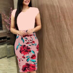 Printed Office Midi Pencil Dress Large Women Dress - Image 4