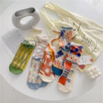 Retro Personality Breathable Glass Silk Socks Japanese Bright Color Socks - Image 6