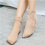Autumn and winter socks men and women wild tube socks imitation nylon floor socks plus velvet thick snow socks - Image 7