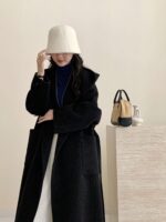 Women’s Hooded Wool Overcoat - Image 6