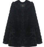 Plush padded hooded lady mink short fur coat - Image 2