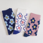 Cute cartoon flower socks cotton girl in stockings - Image 4