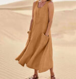 Summer Sleeveless Long Dress With Pockets Fashion Casual Loose Dresses Women's Clothing - Image 7
