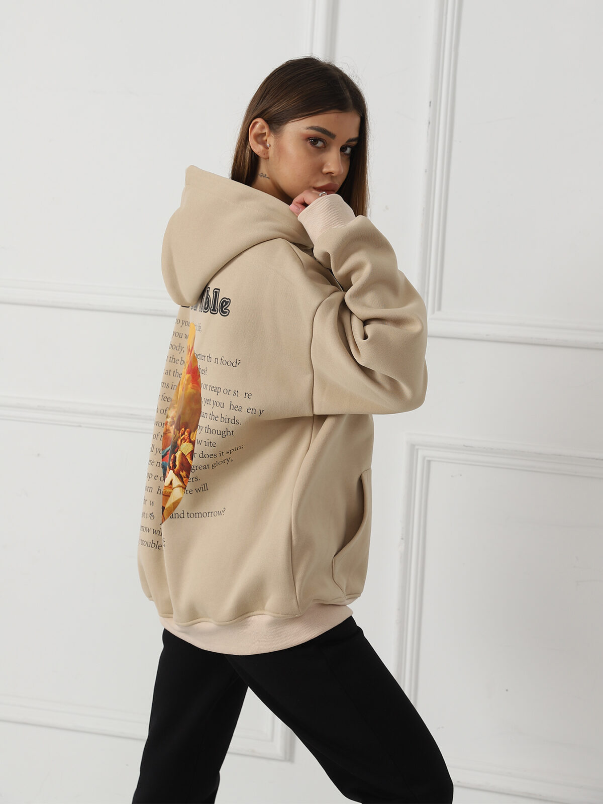 Women's Fashionable Casual Printed Long Sleeved Sweatshirt - Image 7