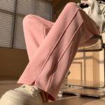 High Waist Long Thin Straight Loose Leisure Sports Sweatpants - Image 3