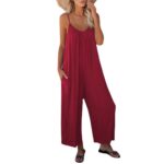 Women's Fashion Solid Color Pocket Loose Casual Sling Jumpsuit - Image 5