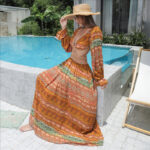 Women's Floral Large Hem Dress - Image 5