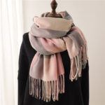 Thick Warm Outer Shawl Tassel South Korea Artificial Cashmere Scarf - Image 3