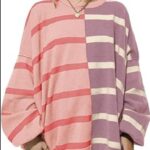 Striped Knitted Long-sleeved Sweater For Women - Image 4