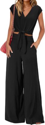 High Waist Slim-fit Wide-legged Pants Suit - Image 8