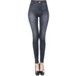 High Waisted Jeggings - Denim Leggings - Image 2