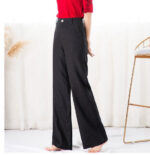 Loose And Thin Cotton And Linen Women's Drape High-waist Straight Long Pants - Image 7