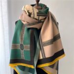 Korean Style Contrast Color Artificial Cashmere Scarf Women's New Winter - Image 7