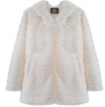 Plush padded hooded lady mink short fur coat - Image 5