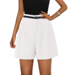 Elastic High Waist Wide Leg Casual Shorts - Image 7