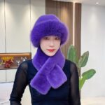 Suit Winter Scarf Mongolian Cap Plush Hat Women's Thickened - Image 3