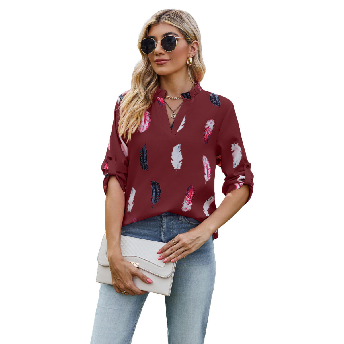 Feather Print Shirt - Image 2